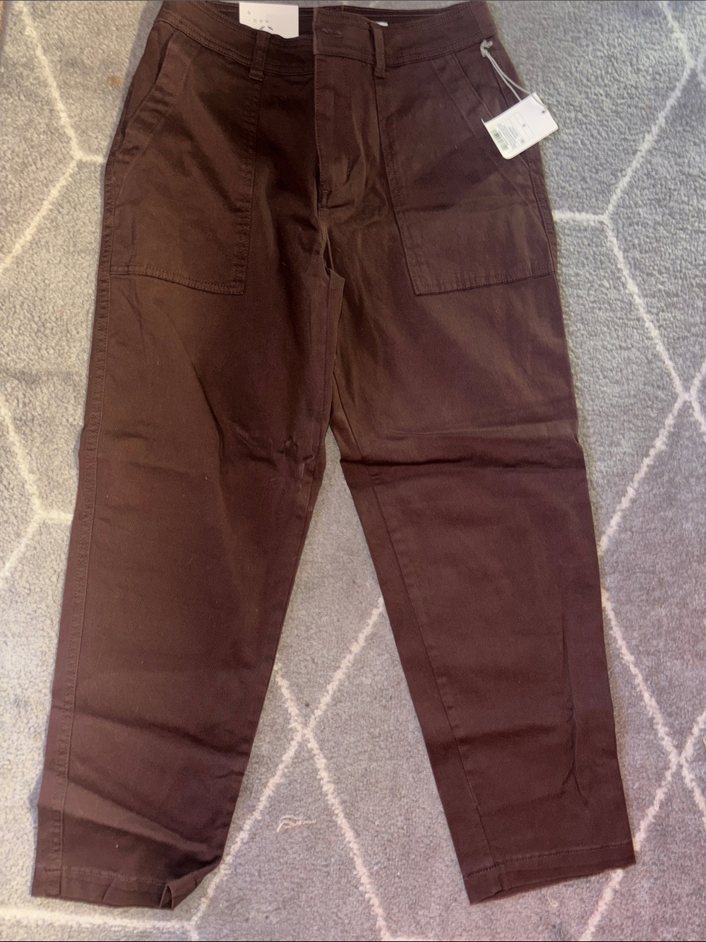 a new day Men's Dark Brown Casual Chino Pants